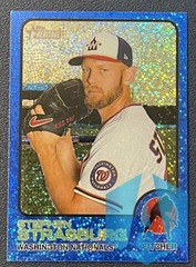 2022 Topps Heritage STEPHEN STRASBURG #139 Chrome Blue Sparkle SP Nationals